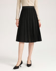 YAYING Pleated Knit Midi Skirt