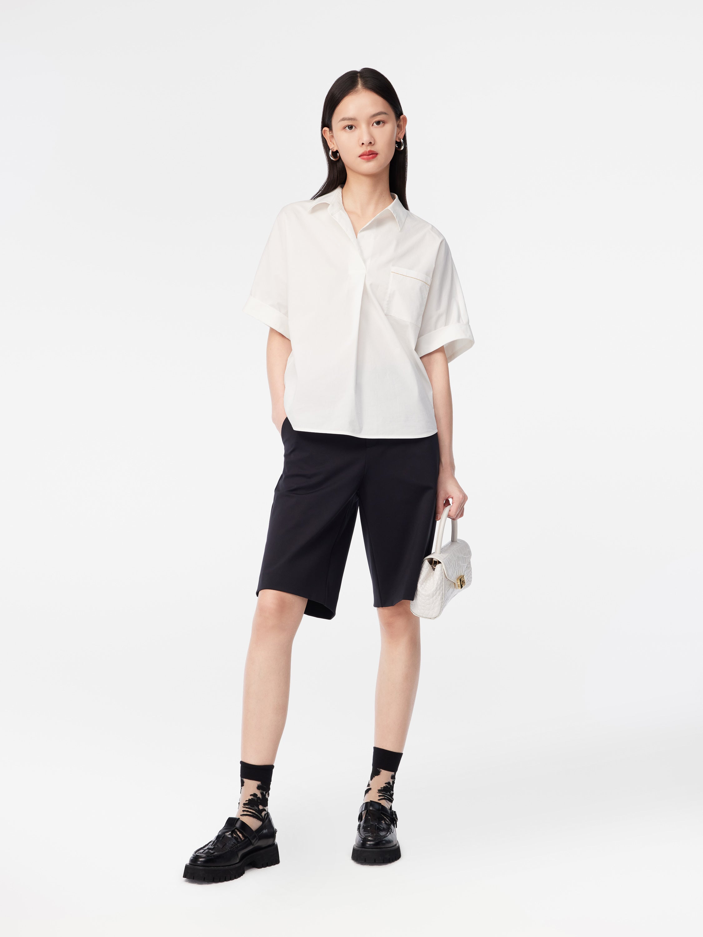 EP YAYING Black Bermudas Shorts
