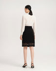 YAYING Black Midi Skirt