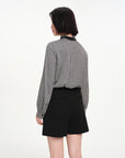 EP YAYING Geometric Hearts Print Blouse