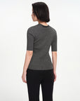 EP YAYING Wool V-neck Fit Sweater Top