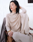 YAYING Cashmere Batwing Sleeves Twilled Sweater