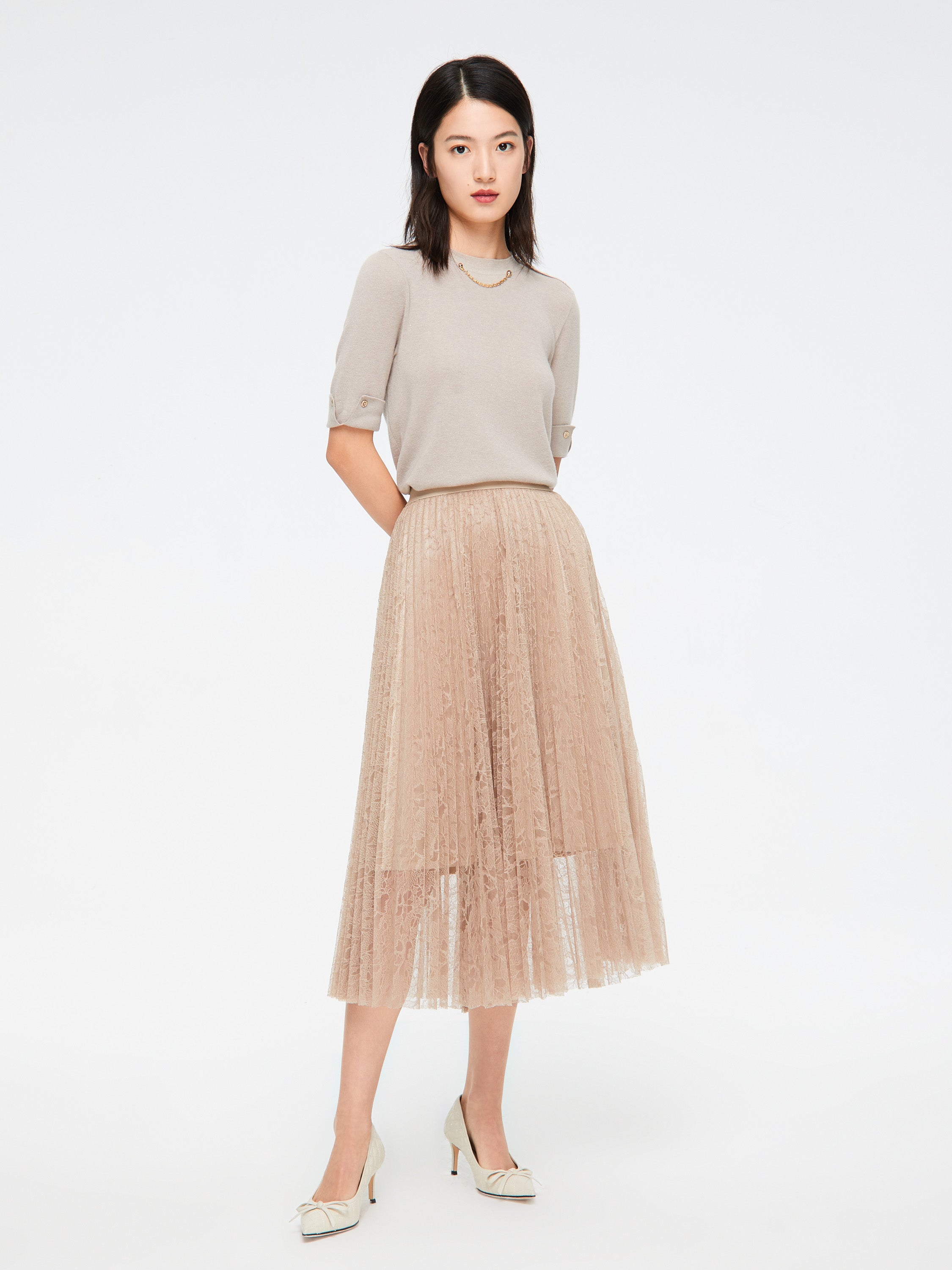 EP YAYING Round-Neck Knit Top