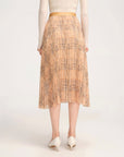 YAYING Fancy Tweed Print Pleated Skirt