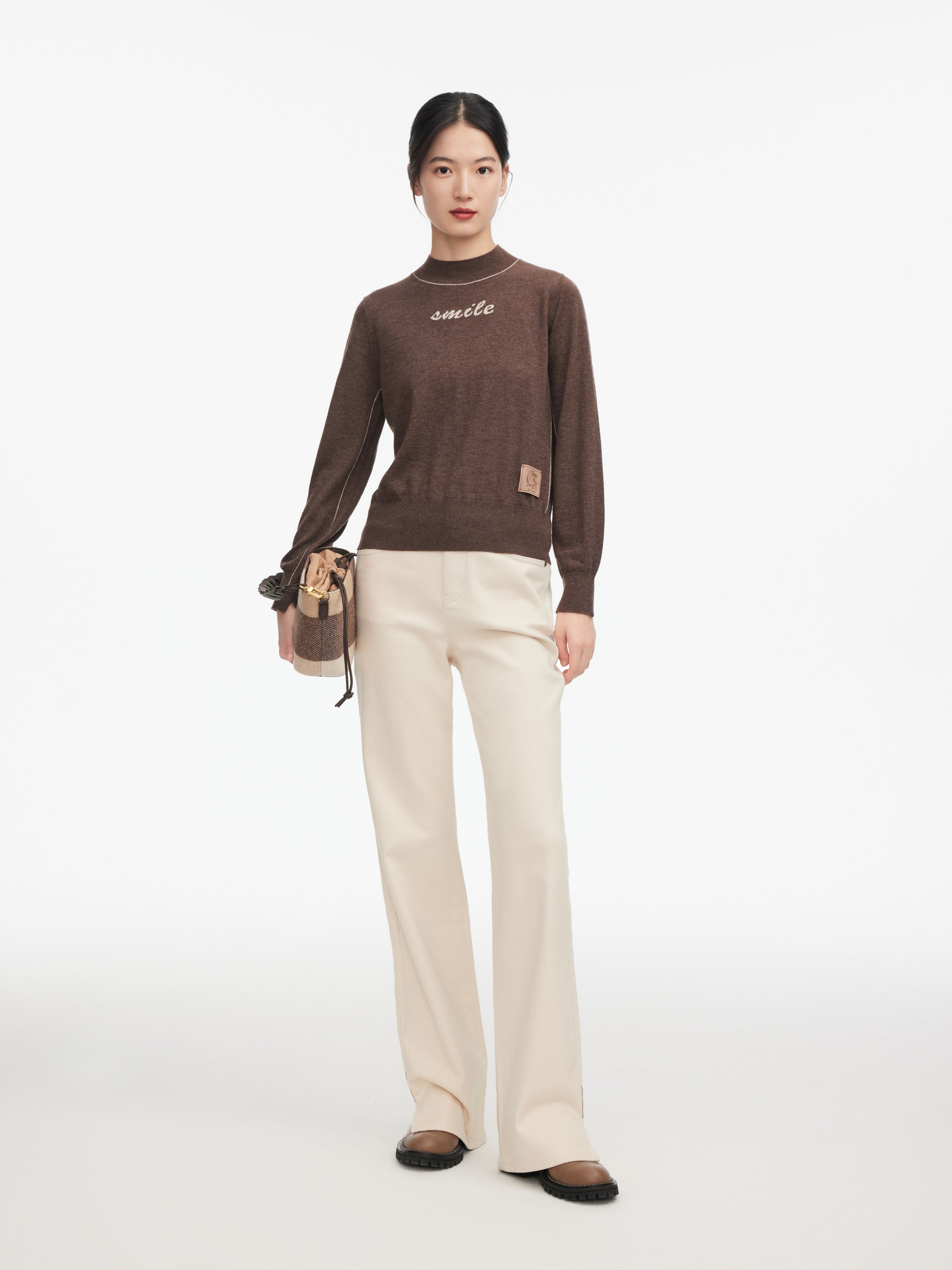 EP YAYING Jacquard Yak Wool Sweater