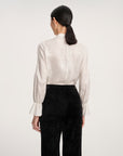 YAYING Ruffle-collar Silk Blouse