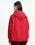 EP YAYING Hooded Cardigan With Embroideried Drawstring