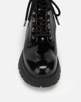 EP YAYING Leather Platform Lace Up Boots
