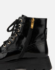 EP YAYING Leather Platform Lace Up Boots