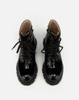 EP YAYING Leather Platform Lace Up Boots
