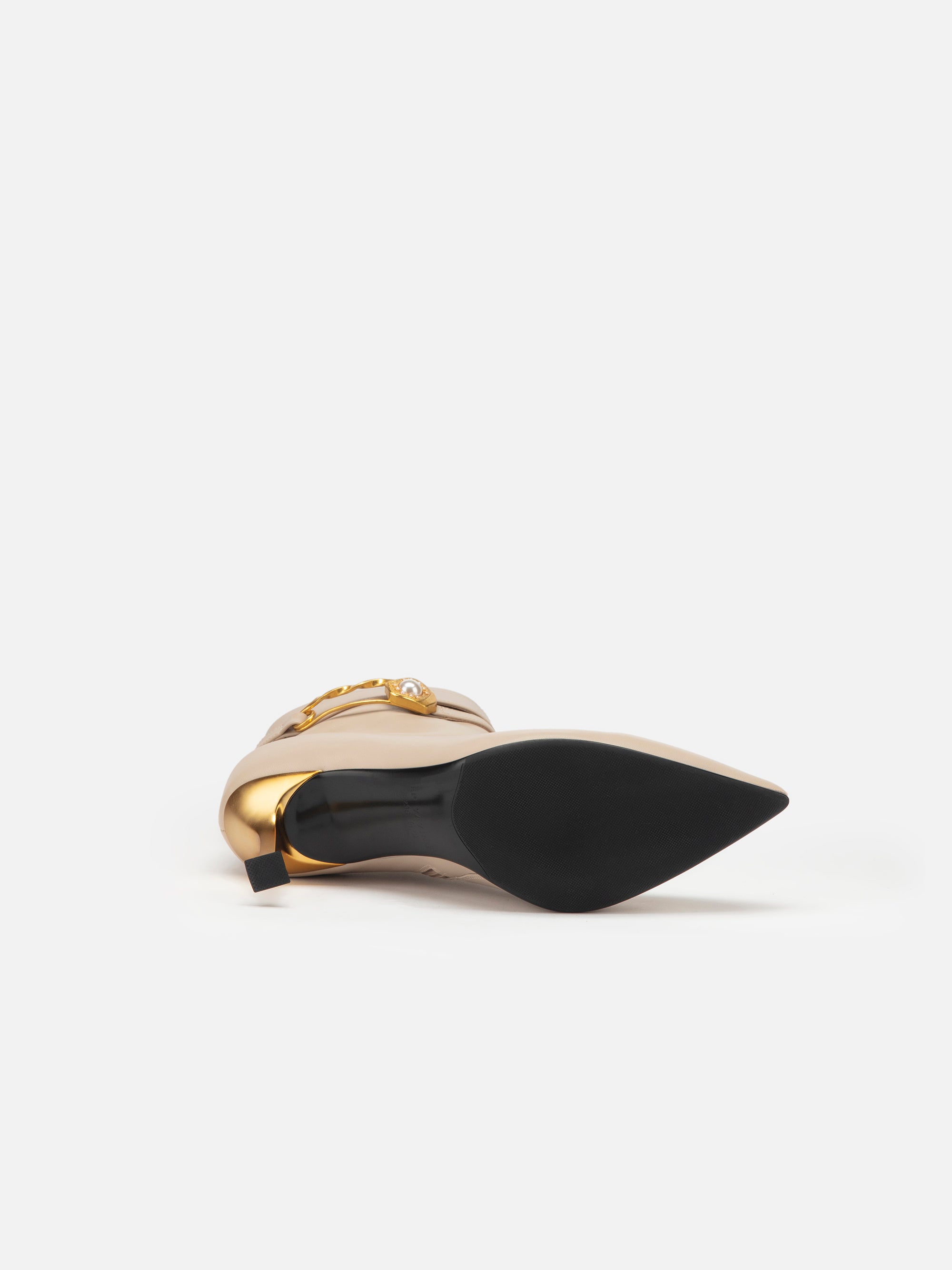 EP YAYING Pin Buckle Booties in Leather