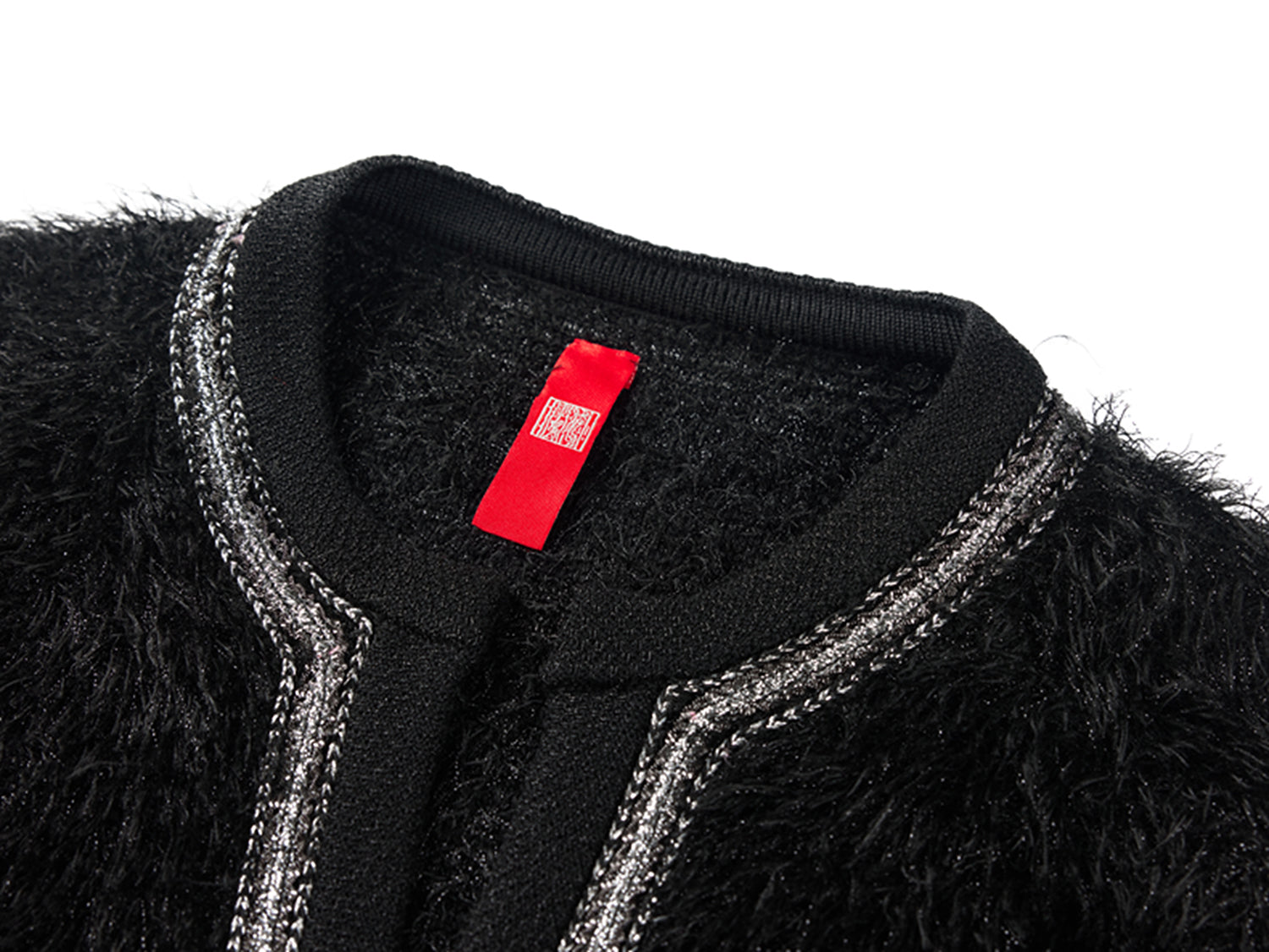 YAYING Cropped Black Knitted Cardigan