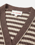 EP YAYING Striped Knitted Cardigan
