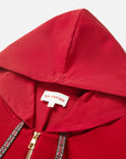 EP YAYING Hooded Cardigan With Embroideried Drawstring