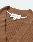 EP YAYING Texture Brown Knit Cardigan