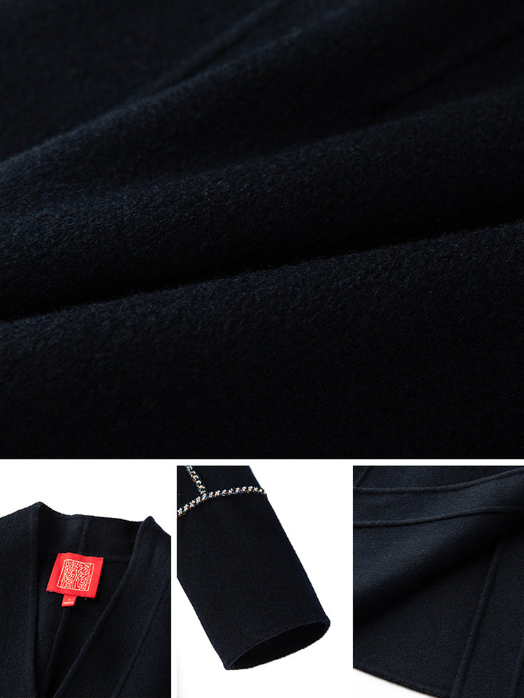 YAYING Navy Ngari Cashmere Coat