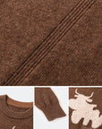 EP YAYING Cute Yak Knit Sweater