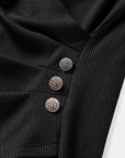 EP YAYING Black V-neck Top