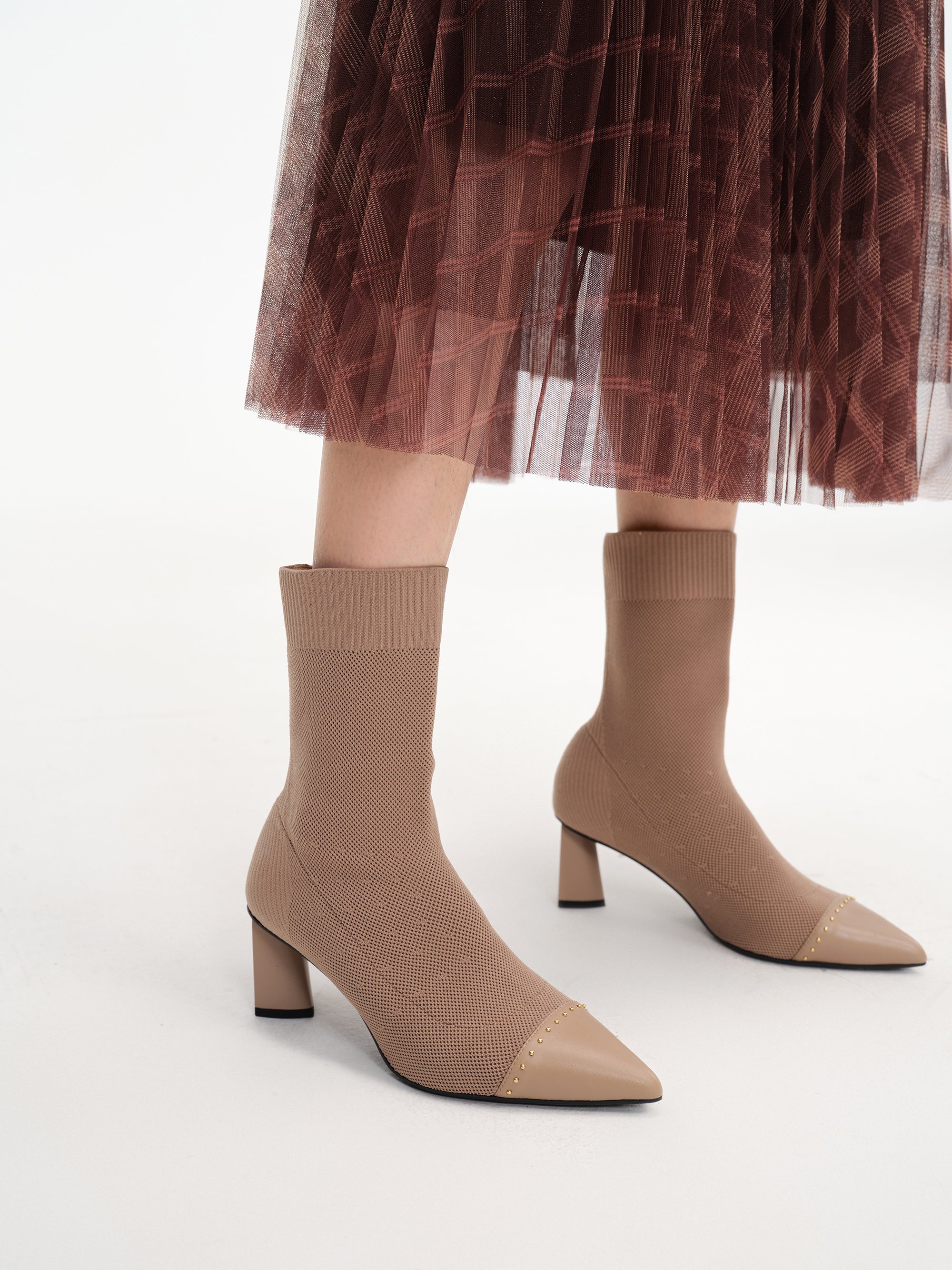 Sock boots camel Clearance