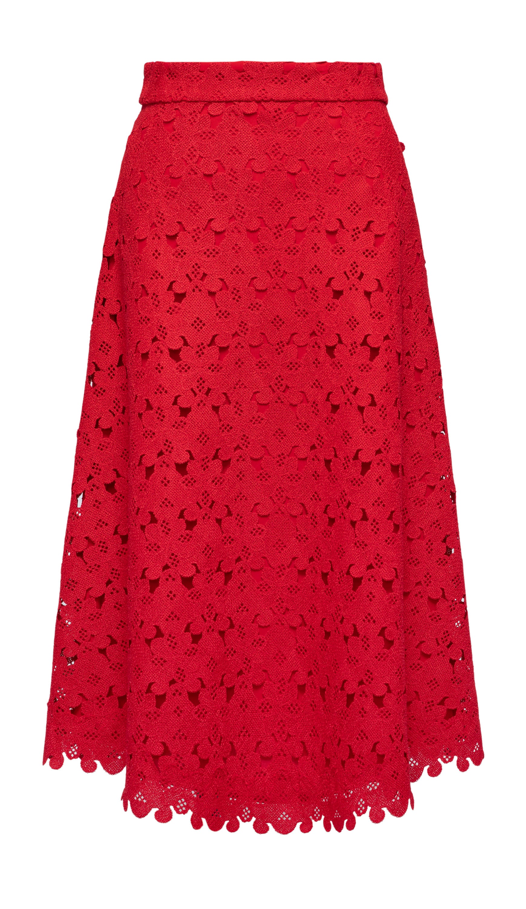 YAYING Flora Embroidery Midi Skirt