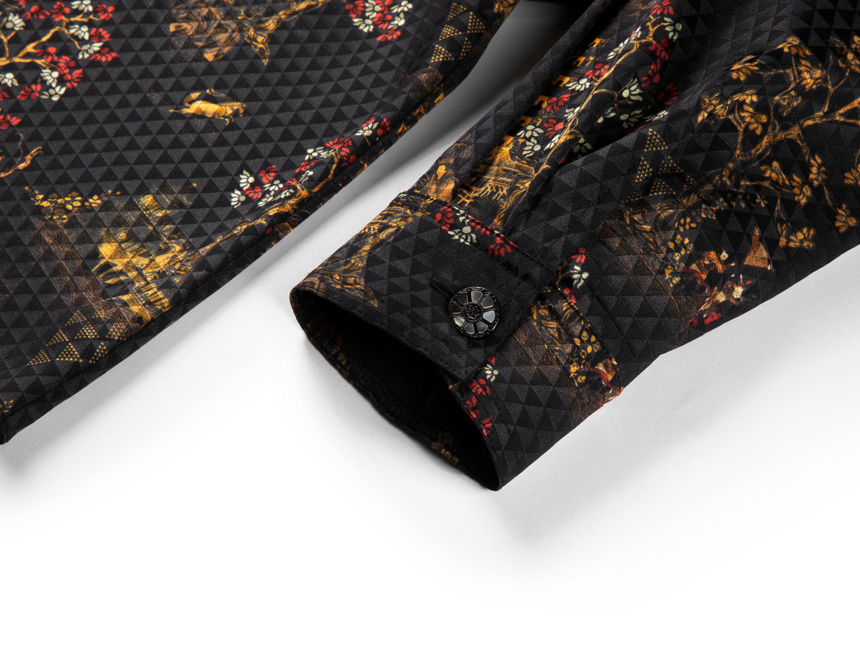 YAYING Silky Printed Belted Blouse
