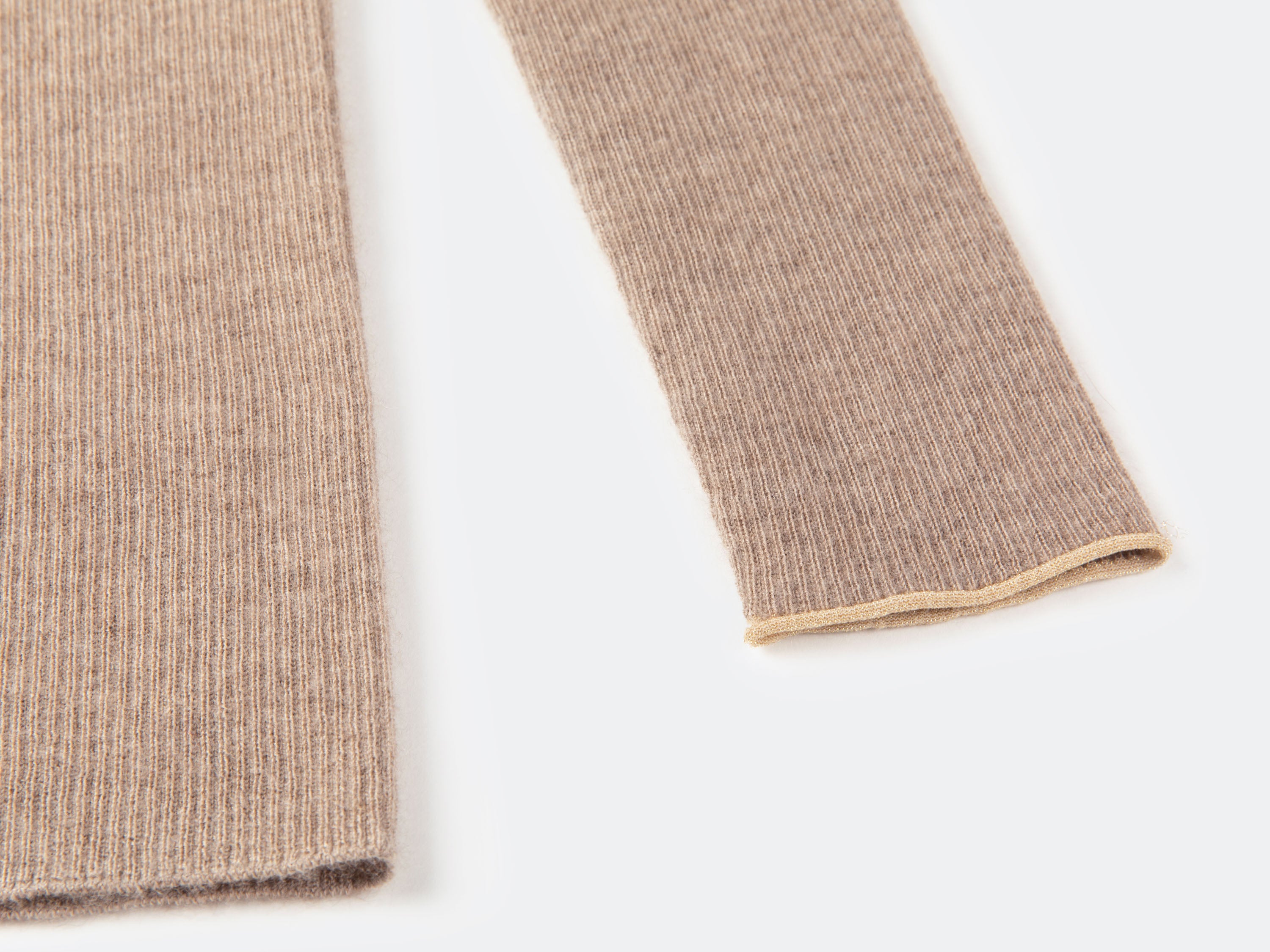 EP YAYING Asymmetric No-Dye Cashmere Knit Top