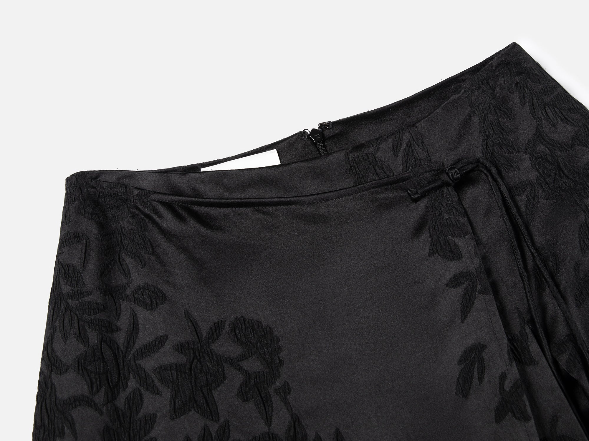 EP YAYING Mulberry Silk Embossed Midi Skirt