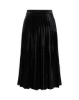 EP YAYING Velvet Pleated Midi Skirt