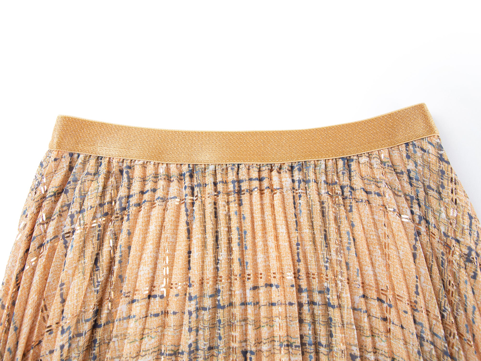 YAYING Fancy Tweed Print Pleated Skirt