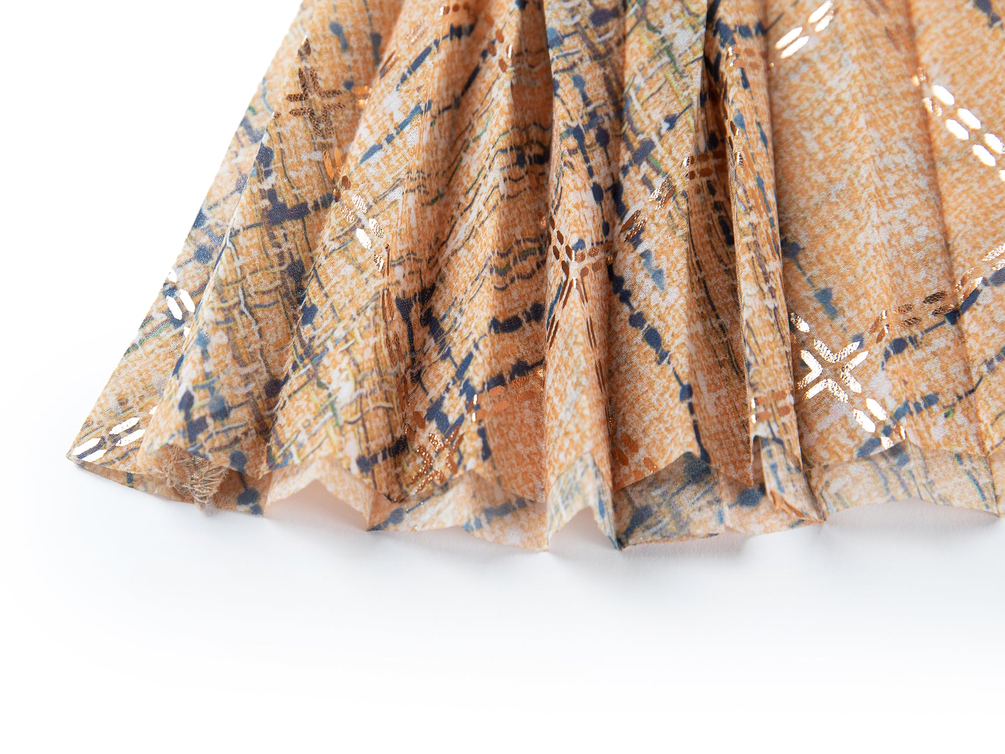 YAYING Fancy Tweed Print Pleated Skirt