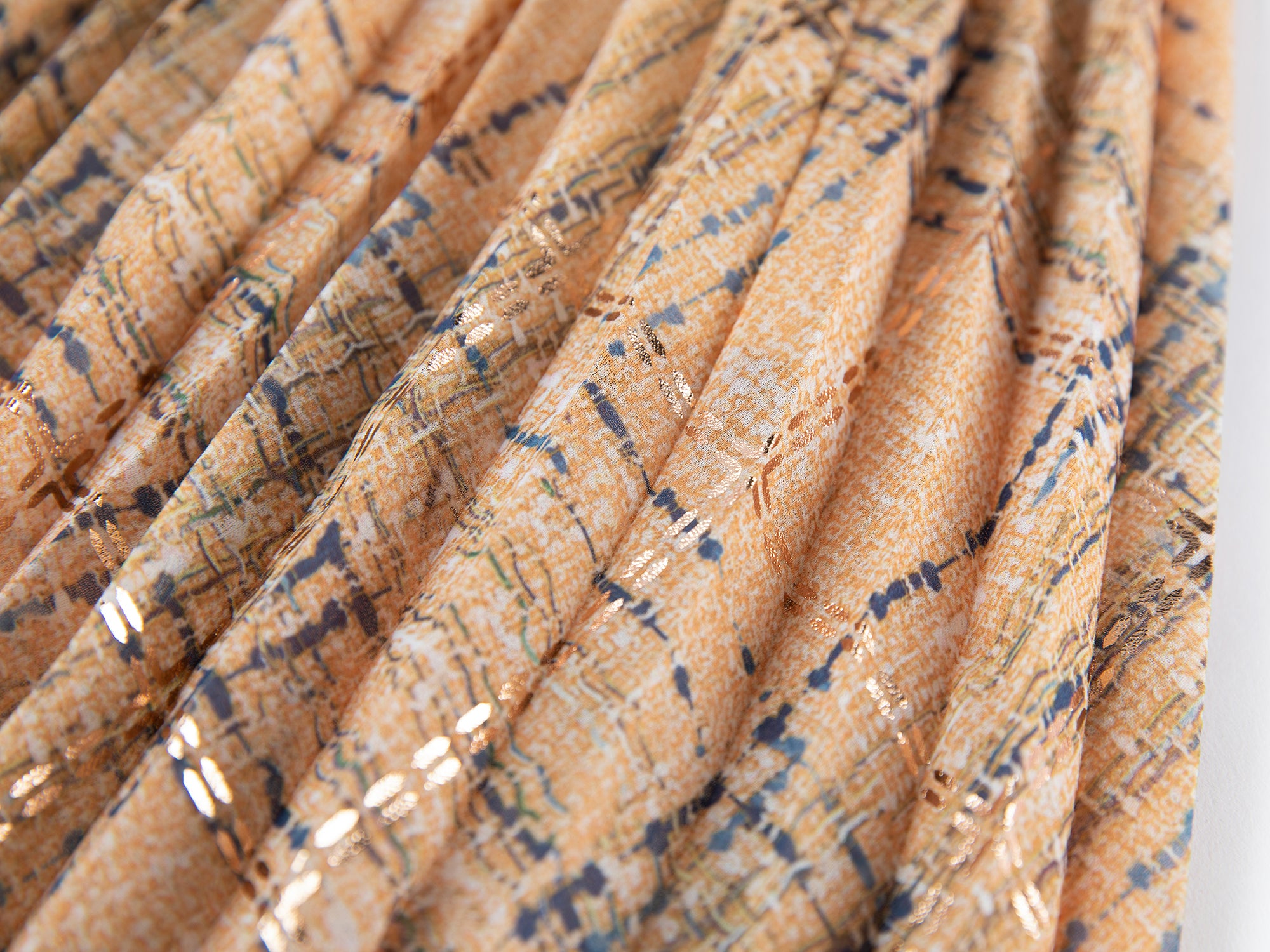 YAYING Fancy Tweed Print Pleated Skirt