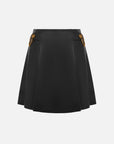 EP YAYING Sheepskin Pleated Mini Skirt