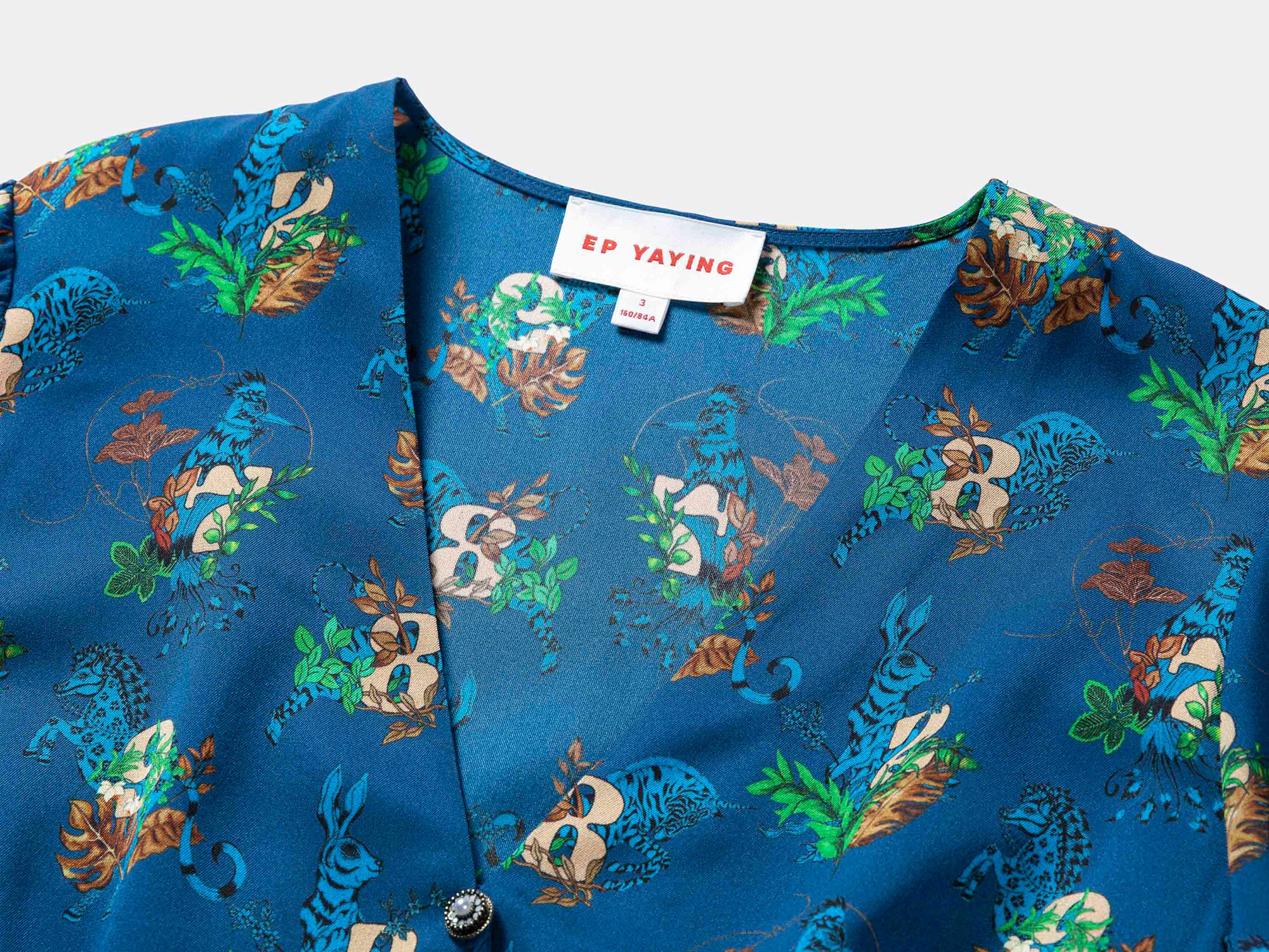 EP YAYING Mulberry Silk Printed Blouse