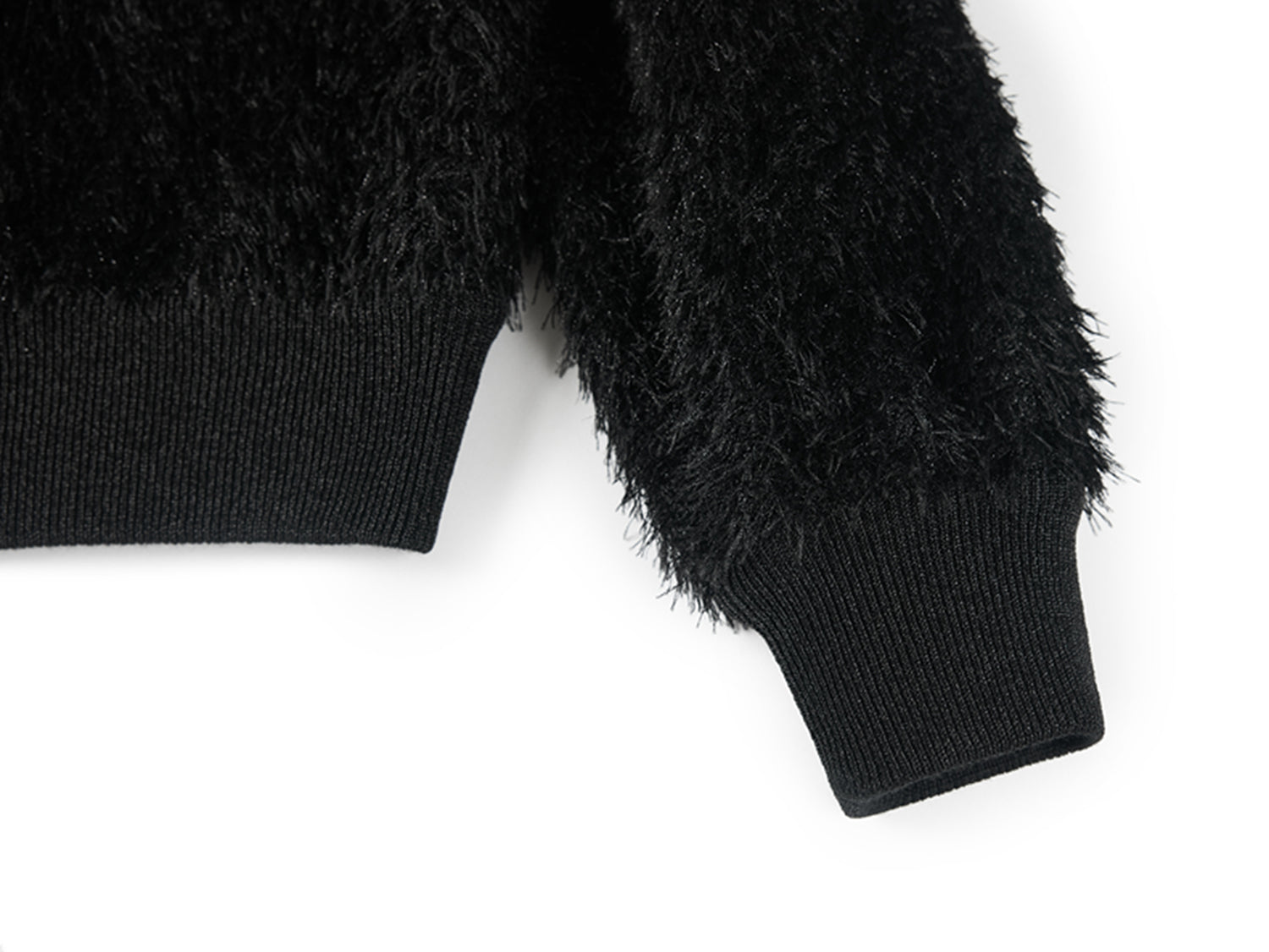 YAYING Cropped Black Knitted Cardigan