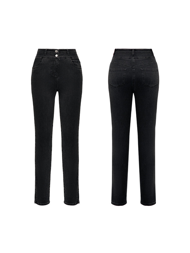 EP YAYING High-waisted Straight Jeans