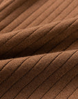 EP YAYING Texture Brown Knit Cardigan