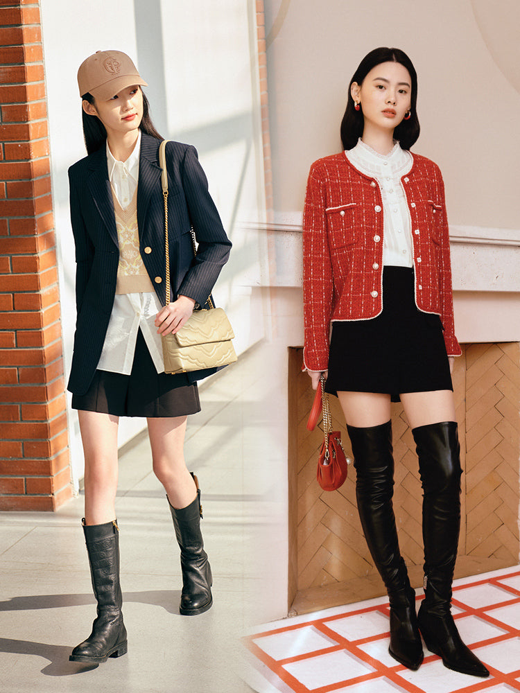 EP YAYING High-waisted Love Button Shorts