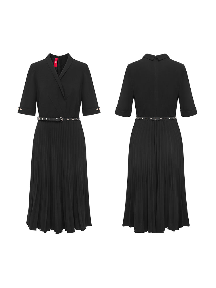 YAYING Waist Pleated Dress