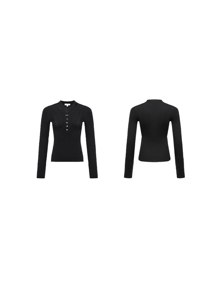 EP YAYING Wool Knitted Sweater
