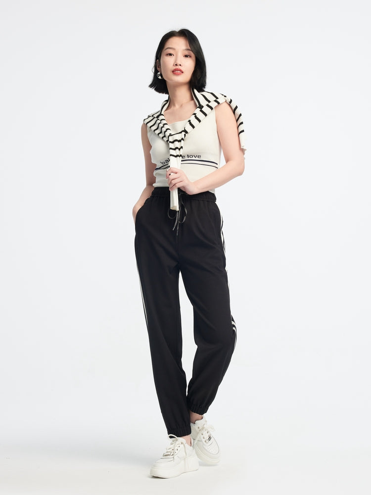 EP YAYING high-waisted tapered pants