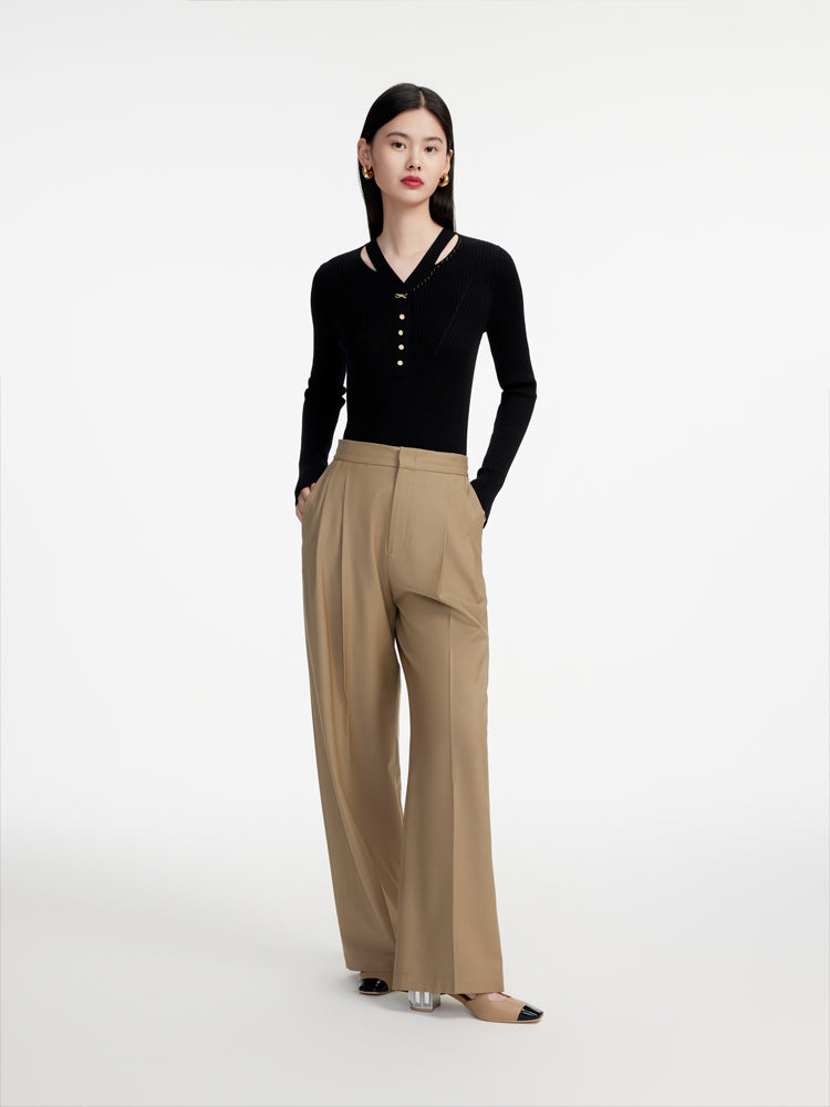 EP YAYING Wool Knitted Sweater