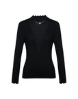 EP YAYING Wool Fit Long-seleves Sweater Top