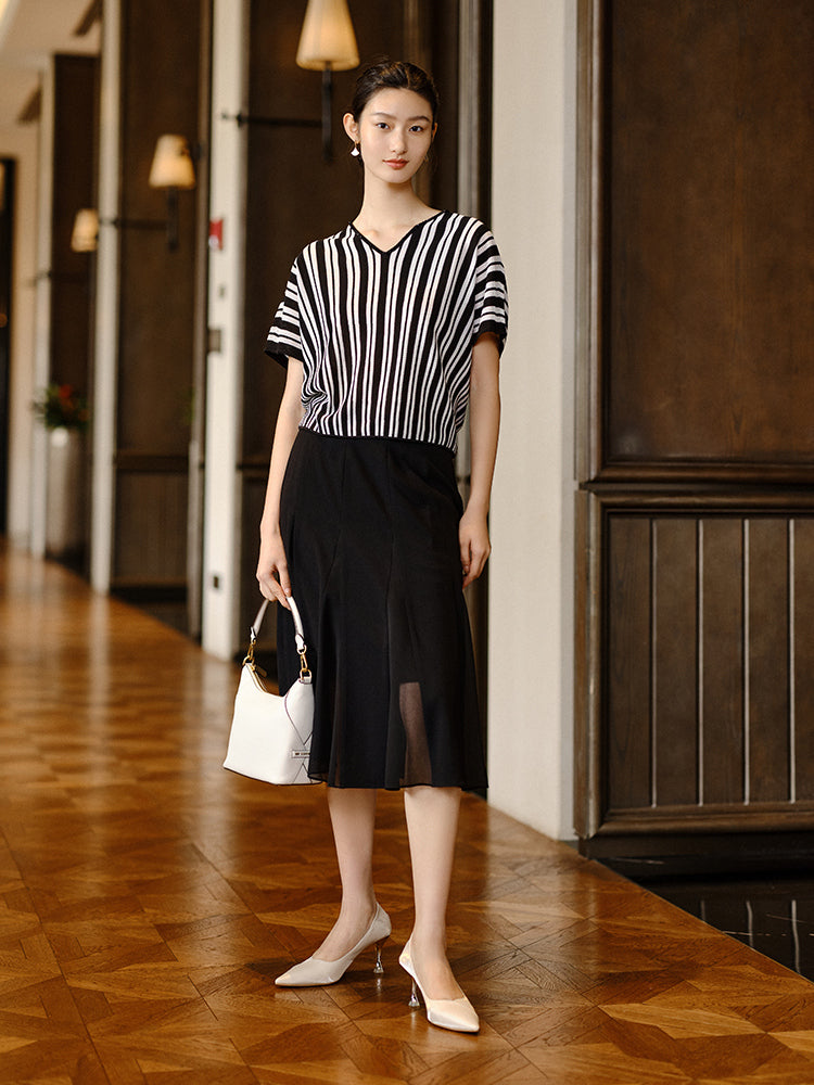 YAYING Elegant Black Skirt