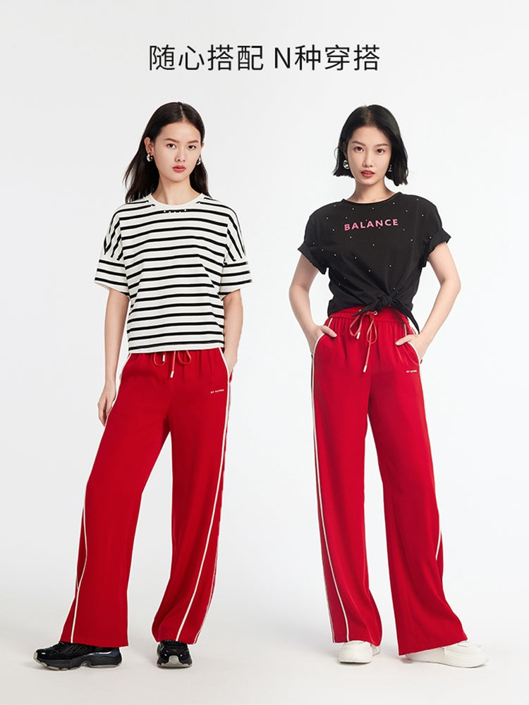 EP YAYING High-Waisted Wide-Leg Pants