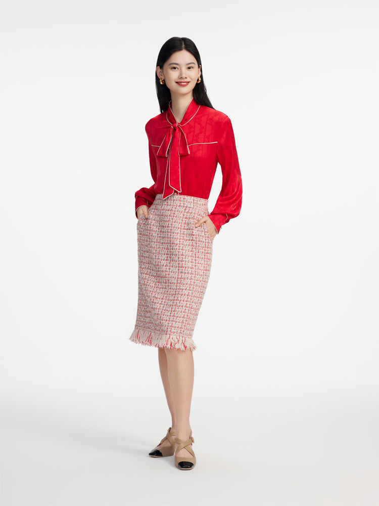 EP YAYING Lace-up Shirt