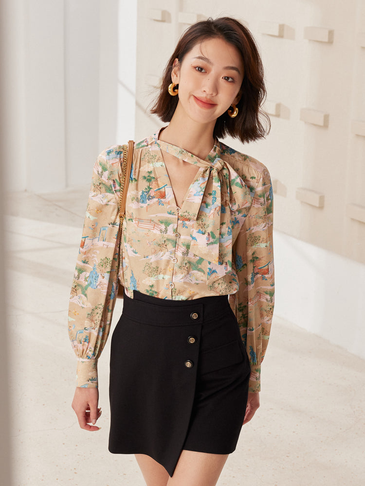 EP YAYING Mulberry Silk Shirt