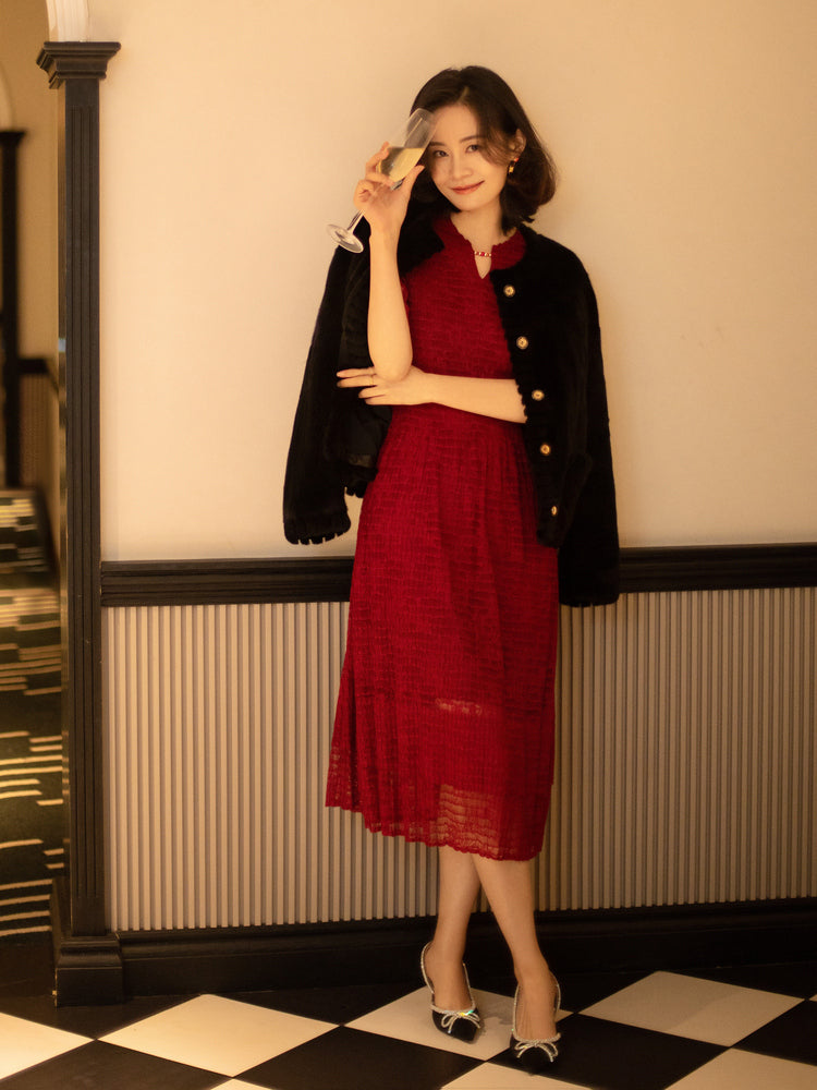 YAYING Gathered Waist Dress