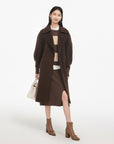 EP YAYING Yak Wool Checked Sweater