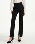 EP YAYING Black Flared-Leg Pants
