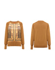 YAYING Spliced Printed Knit Top
